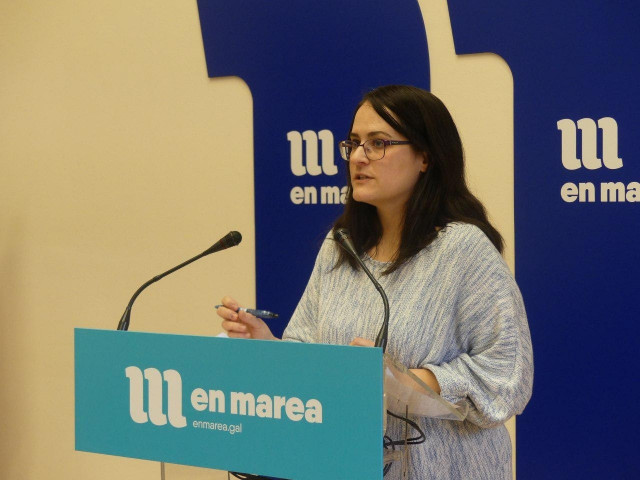 Paula Vázquez Verao, diputada de En Marea, en rueda de prensa