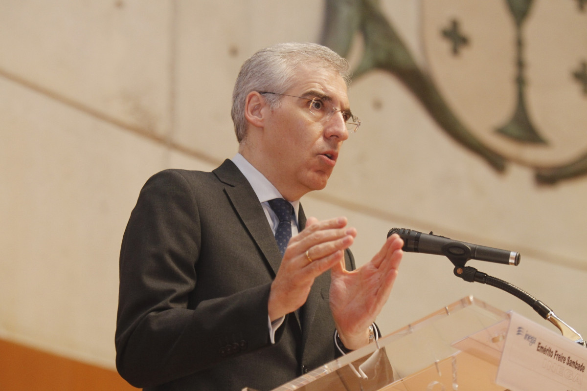 Francisco Conde en un acto en Lugo