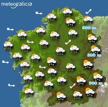 Predicciones para el martes 6 de marzo en Galicia.