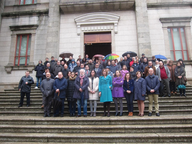 Concentración 8 de marzo en el Parlamento de Galicia