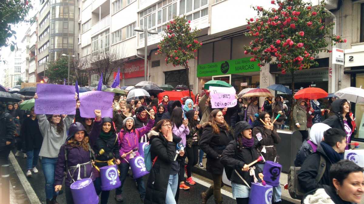 Manifestación en Santiago por el 8M