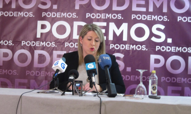 La secretaria xeral de Podemos Galicia, Carmen Santos