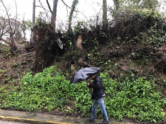 Mal tiempo en Santiago de Compostela.