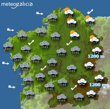 Predicciones para el jueves 15 de marzo en Galicia.