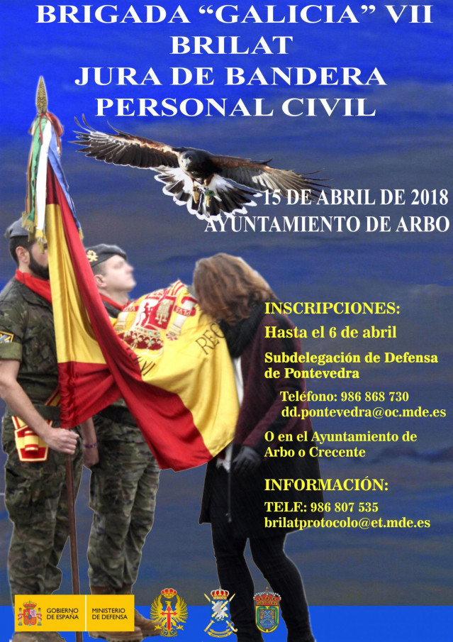 Jura de bandera de personal civil en Arbo. 2018.