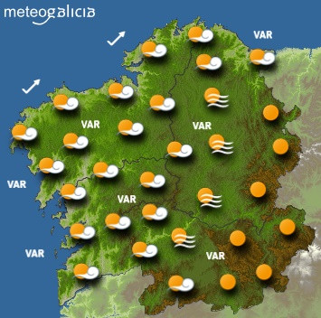 Predicciones para el jueves 22 de marzo en Galicia.