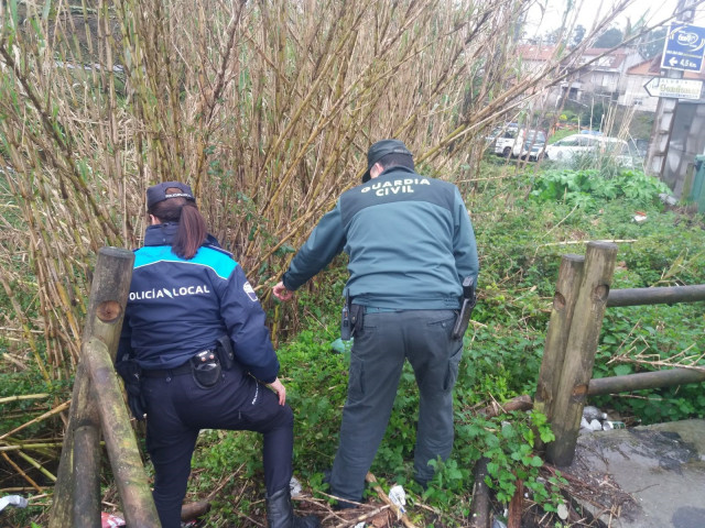 Rescatan a una septuagenaria de un barranco en Gondomar.