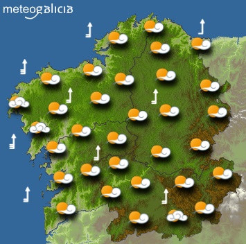 Predicciones para el jueves 5 de abril en Galicia.