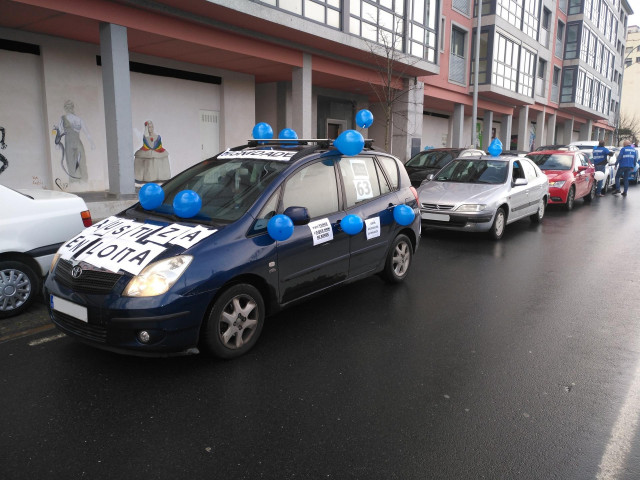 Protesta de trabajadores de justicia en Ferrol.