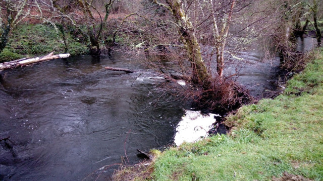 Lugar del río Mandeo donde fue recuperado el cuerpo del desaparecido