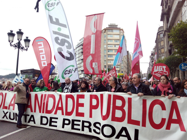 Manifestación para denunciar los problemas del área sanitaria en Vigo