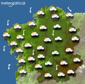 Predicciones para el viernes 13 de abril en Galicia.
