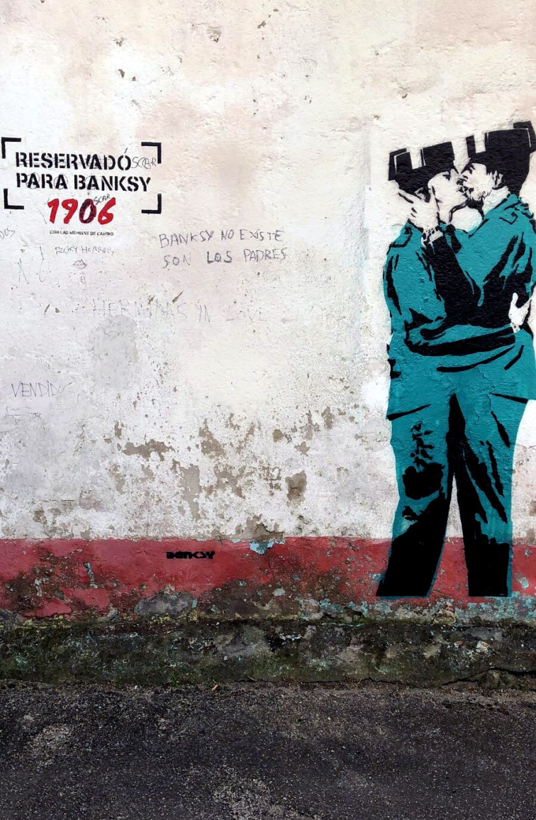 ¿Hizo Banksy este grafiti sobre la guardia civil?