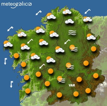 Predicciones para el jueves 26 de abril de 2018 en Galicia