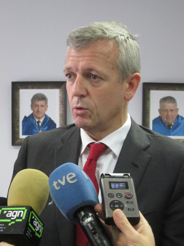 Alfonso Rueda, en declaraciones a los medios