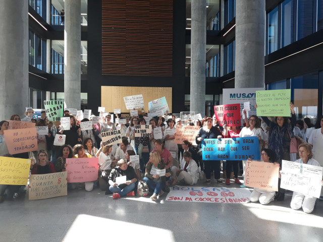 Encierro de los auxiliares de enfermería del HAC