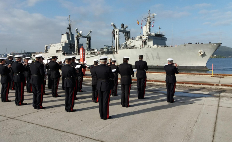 El Patiño, buque con base en Ferrol, parte a una operación de vigilancia de barcos rusos