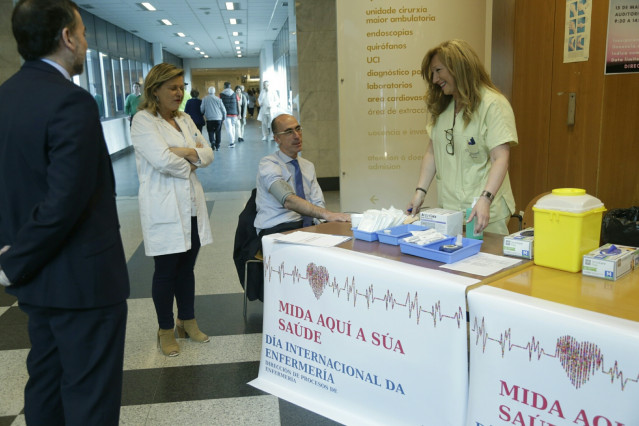 El conselleiro de SAnidade en un acto en el Hospital Clínico de Santiago
