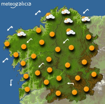 Predicciones para el jueves 17 de mayo en Galicia.