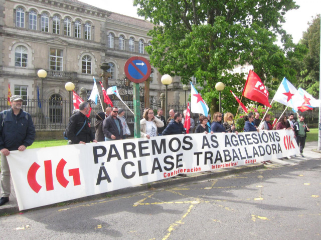 Protesta de la CIG ante la Xunta