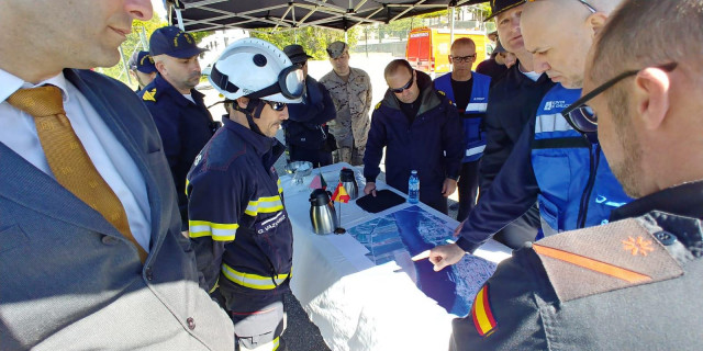 Simulacro del Consorcio Provincial contra incendios en el Miño