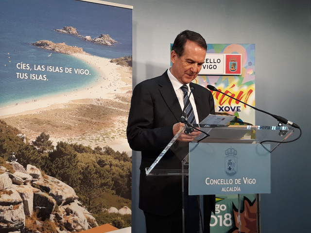 El alcalde de Vigo, Abel Caballero, en rueda de prensa