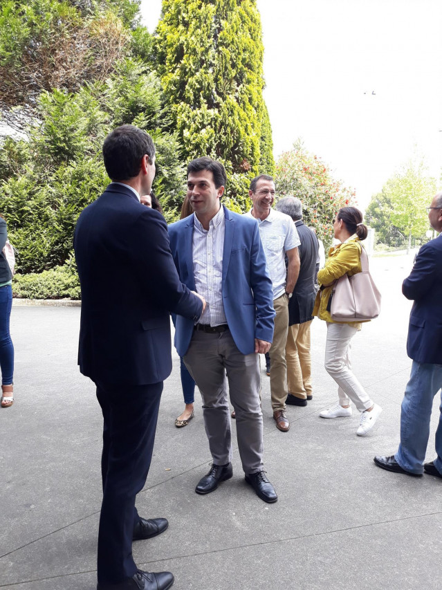 El secretario xeral del PSdeG, Gonzalo Caballero, en Vigo