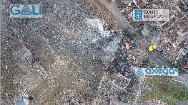 Imágenes de Tui (Pontevedra) tras la explosión de un almacen pirotécnico