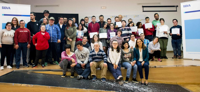 Presentación del programa de prácticas de Down Galicia y BBVA