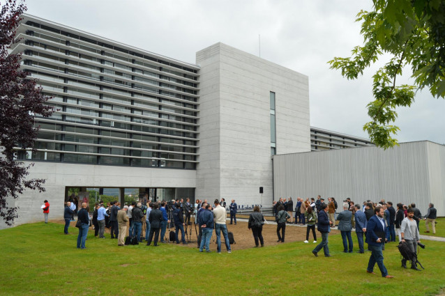 Inauguración del edificio del Campus del Agua en Ourense .