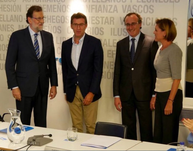 Rajoy, Feijóo, Cospedal y Alonso en el Comité Ejecutivo Nacional del PP