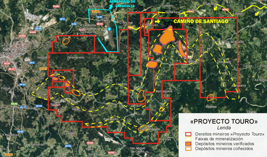 Impacto mina en Lavacolla e Camiu00f1o
