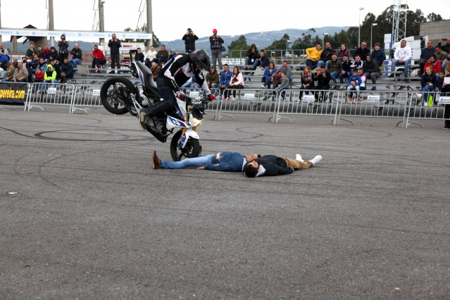 Piloto Narcís Roca, en la exhibición de freestyle