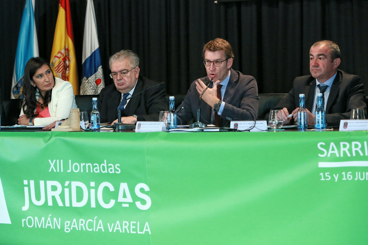 Feijóo inaugura en Sarria (Lugo) las XII Xornadas Xurídicas Román García Varela