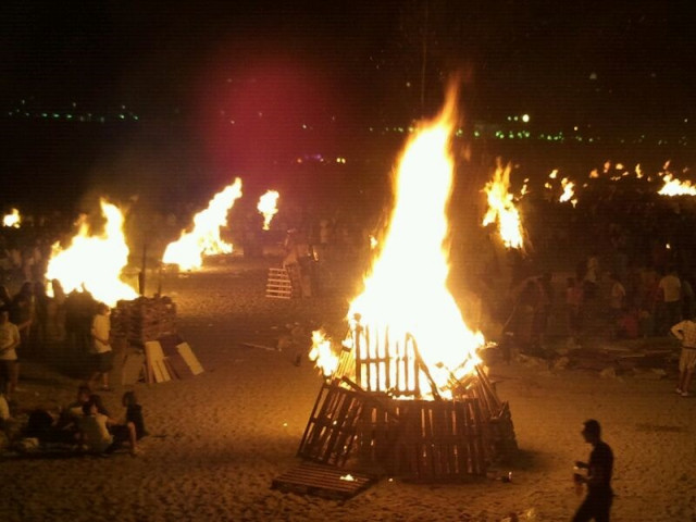 Hogueras en A Coruña en San Juan