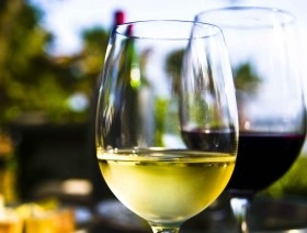 Vino tinto y vino blanco