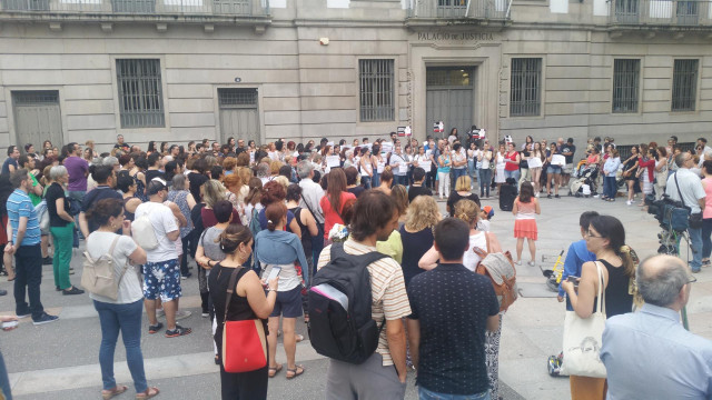 Concentración contra la libertad para 'La Manada' en Pontevedra