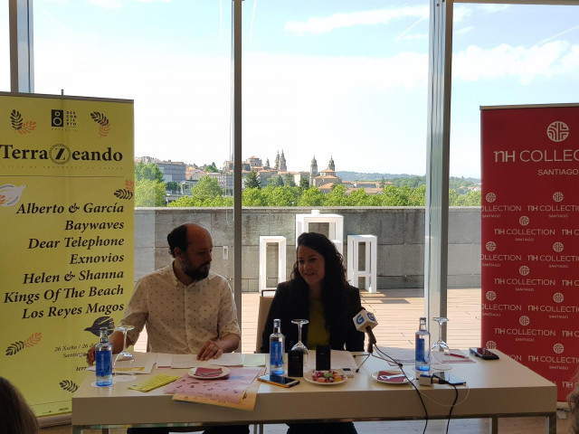 Álvaro Álvarez y María Rozas en la presentación de Terrazeando