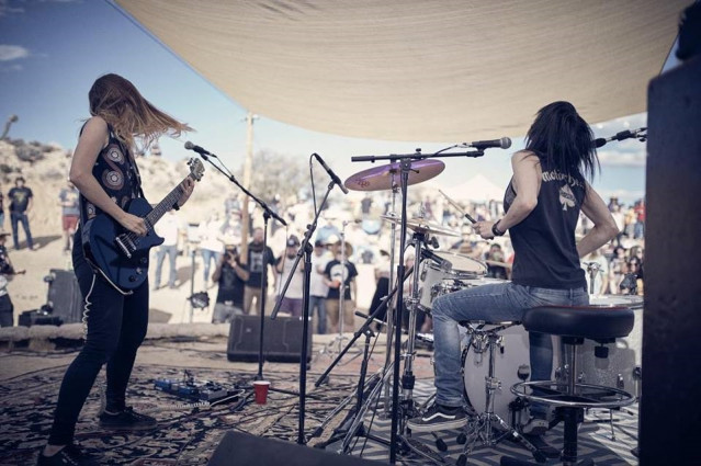 Las gallegas Bala, en el desierto de Joshua Tree