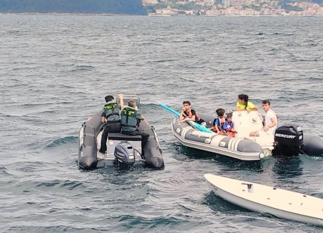 Rescate en la ría de Pontevedra