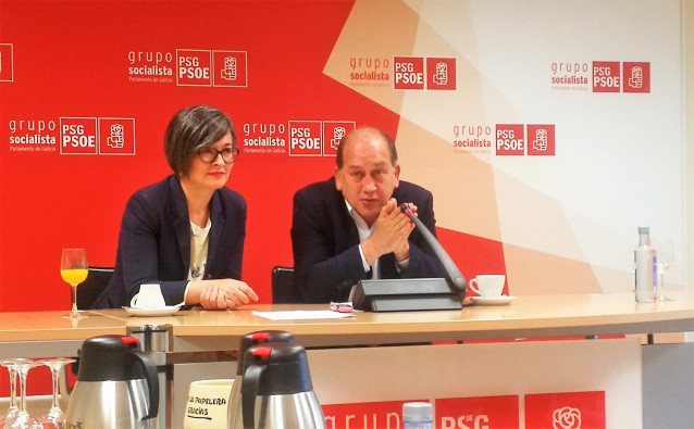 Leiceaga en un desayuno informativo del PSdeG.