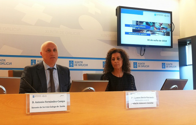 El gerente del Sergas, Fernández-Campa presenta el balance de espera de 2018.