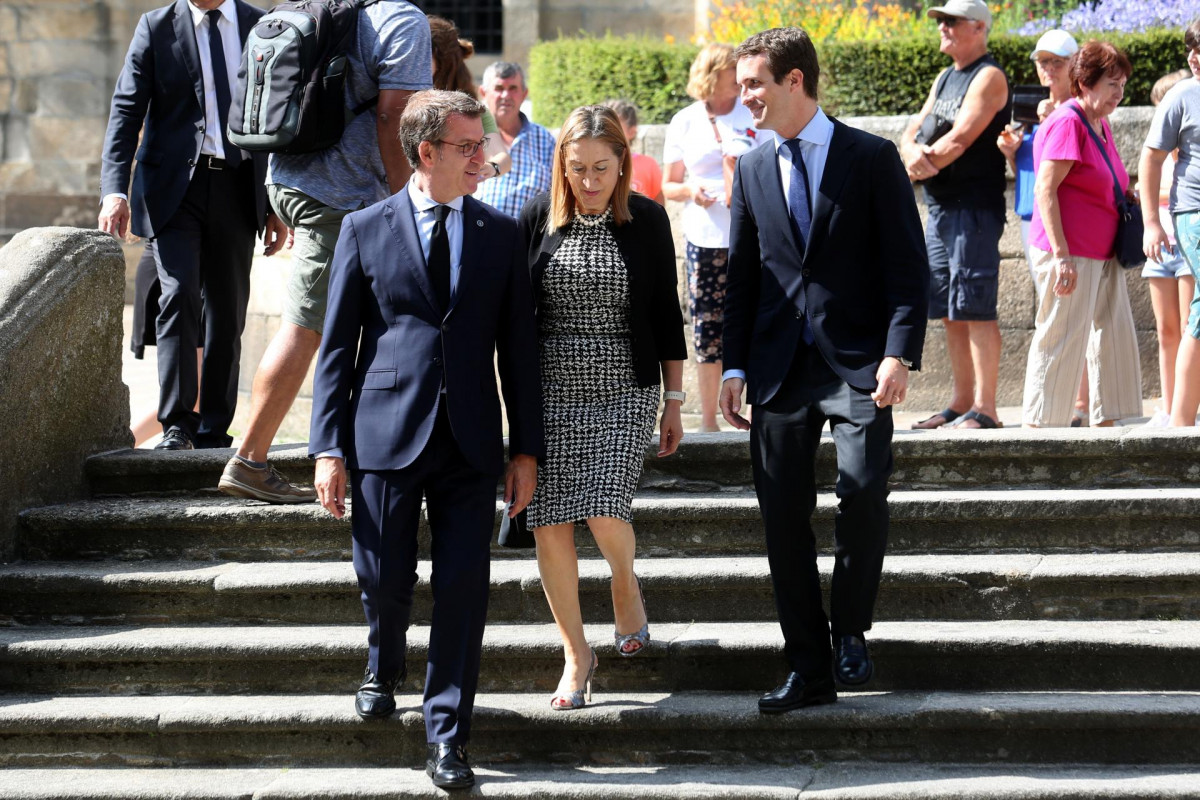 Pablo Casado con Alberto Núñez Feijóo y Ana Pastor