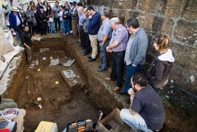 Exhumación de restos en Val do Dubra (A Coruña)