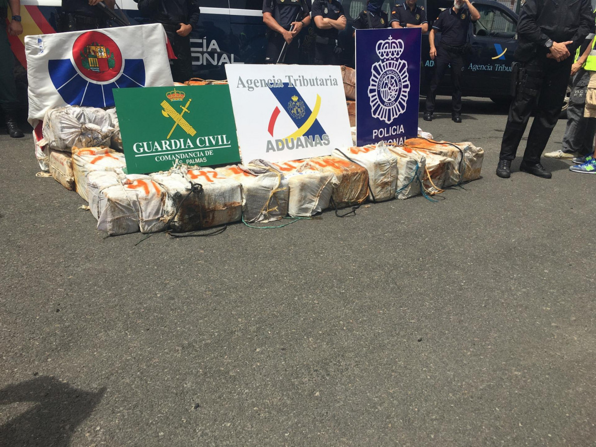 La droga intervenida a bordo del Titan Tercero