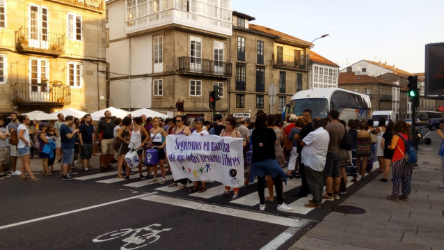 Concentración feminista en Santiago de Compostela