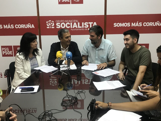 Rueda de prensa del PSOE de A Coruña y Arteixo