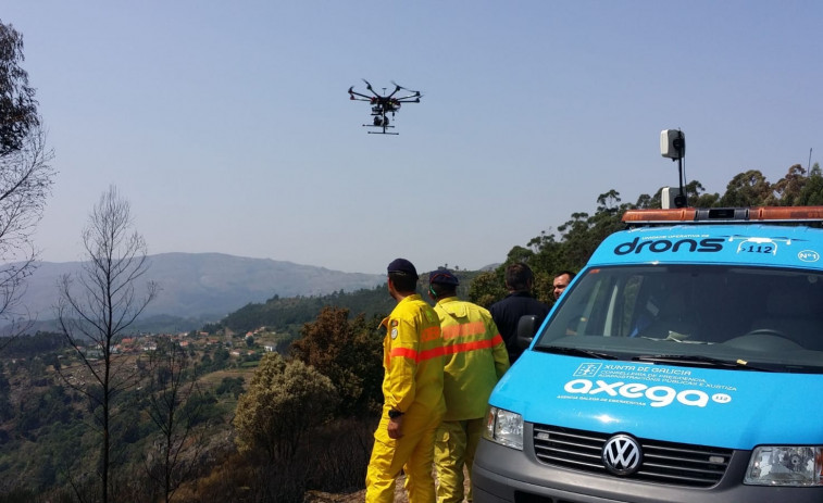 Drones de la Xunta evalúan dos incendios que afectaron a Viana do Castelo