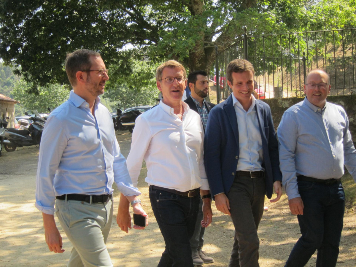 Javier Maroto, Núñez Feijóo y Pablo Casado