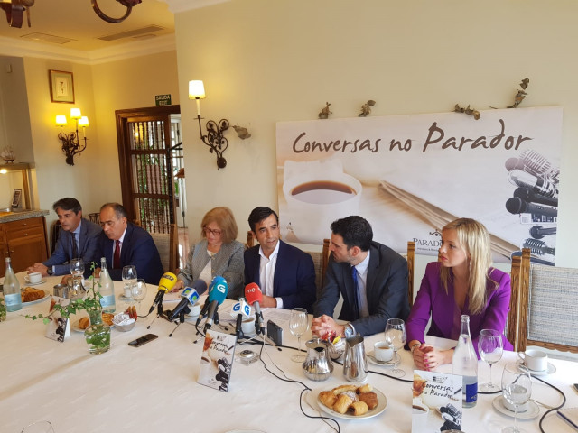 José Manuel Rey Varela  en un acto en Ferrol